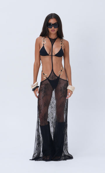 LACE RACER DRESS