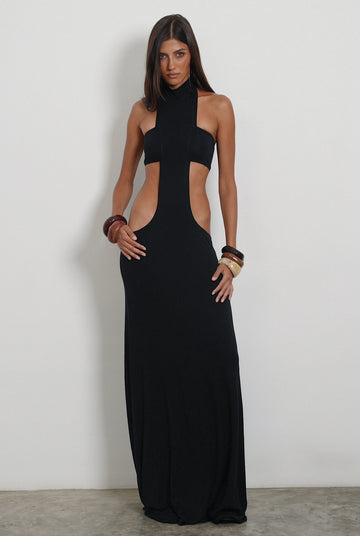 LA TROPICANA RACER MAXI DRESS