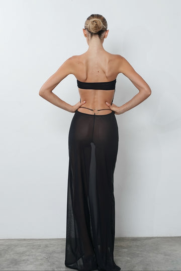 LE LUXE mesh maxi dress
