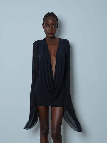 LA TROPICANA  FLARED ARMS DRESS