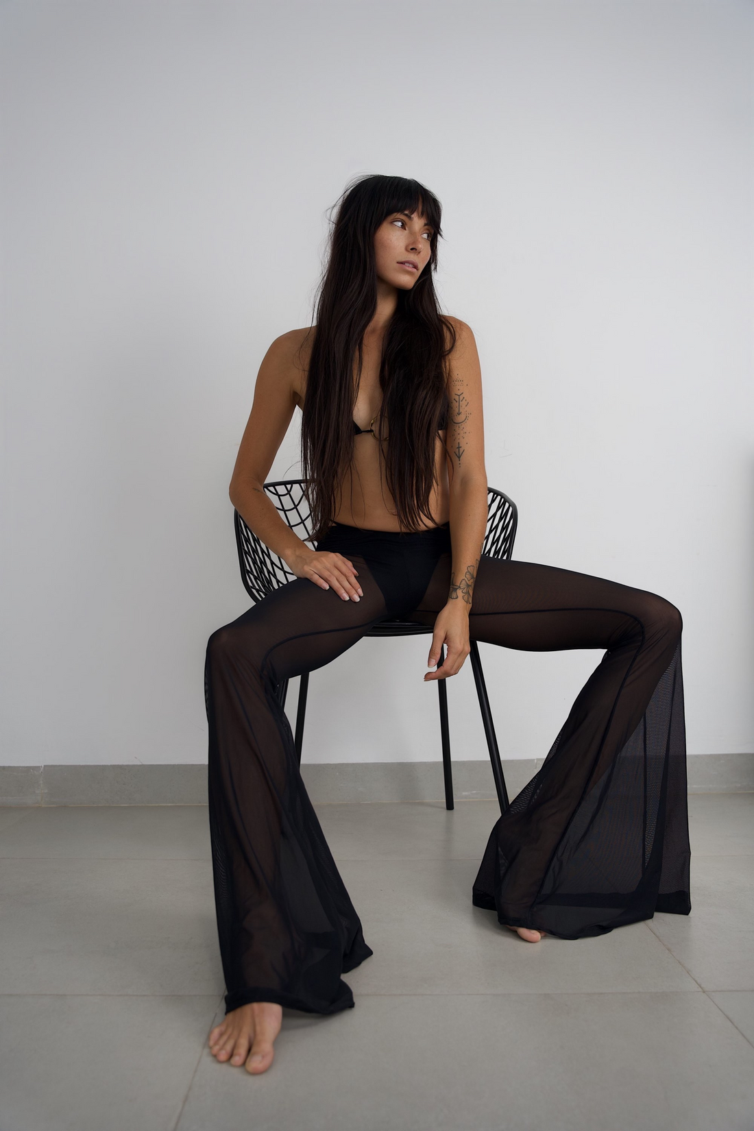 РАСКЛЕШЁННЫЕ БРЮКИ LE MESH