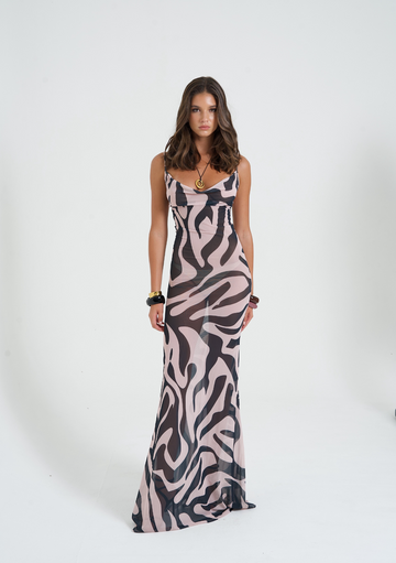 VESTIDO MÁXIMO DE MALLA LOCÉAN